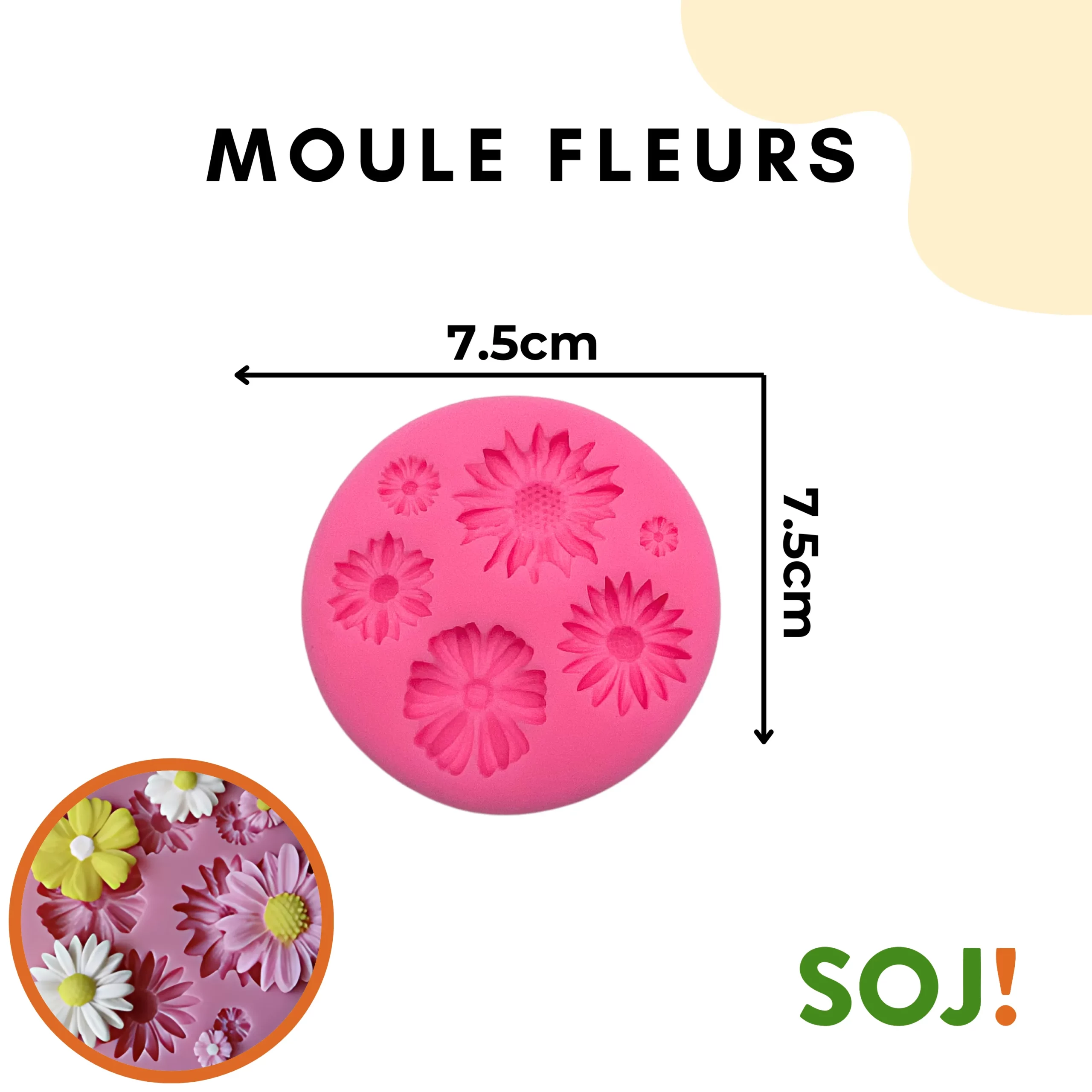 Moule bougie 6 fleurs