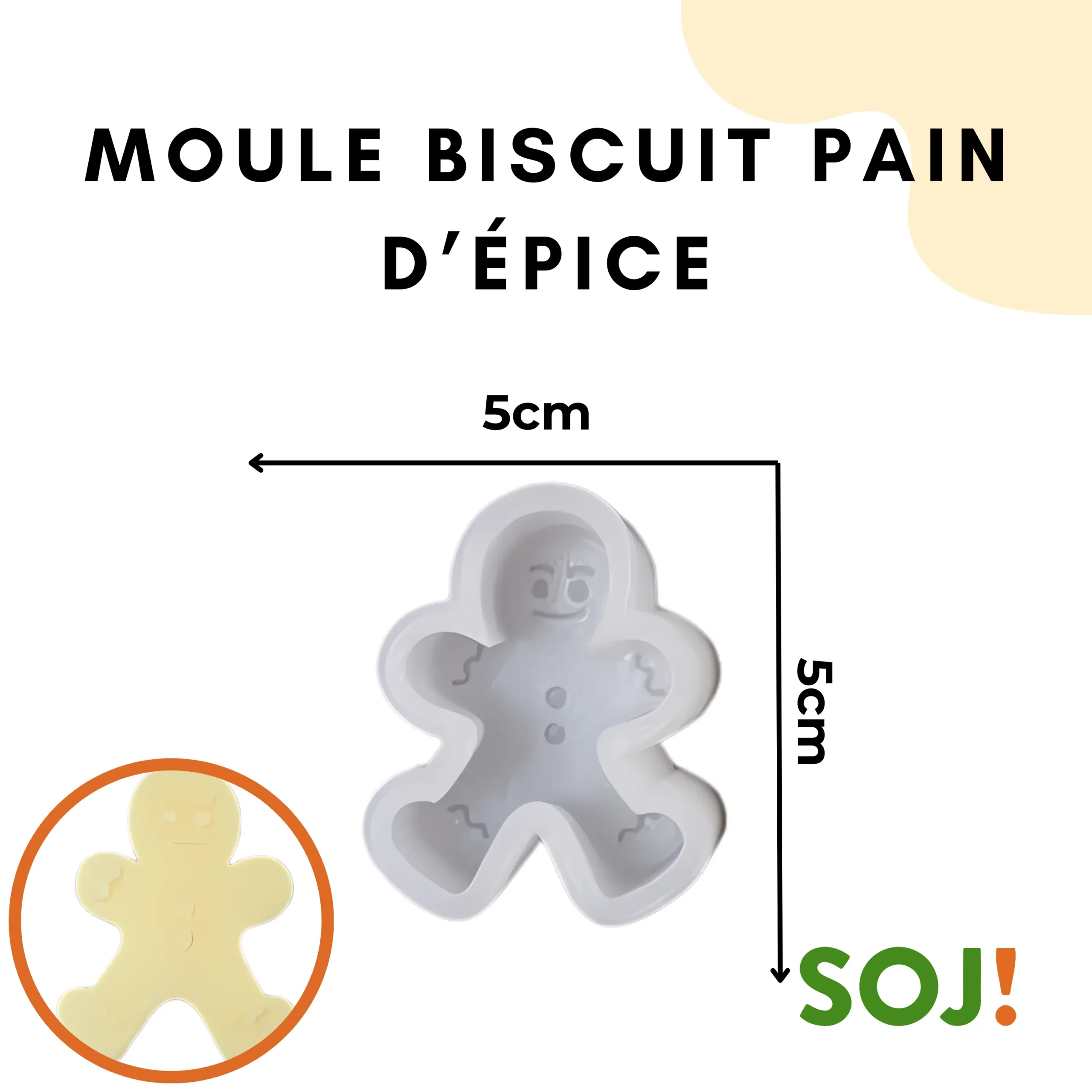 Moule bougie bonhomme pain d’épice