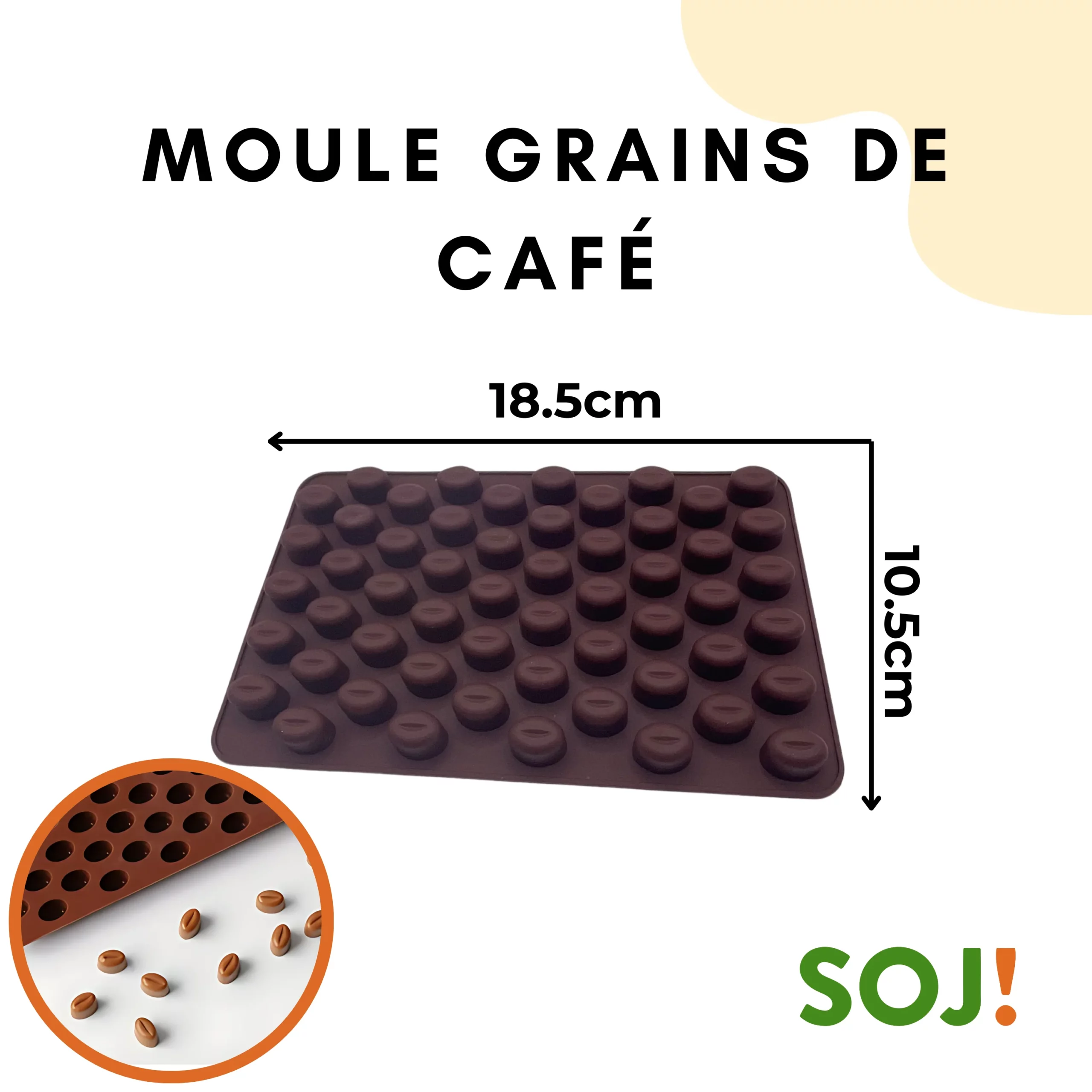 Moule bougie – 55 grains de café