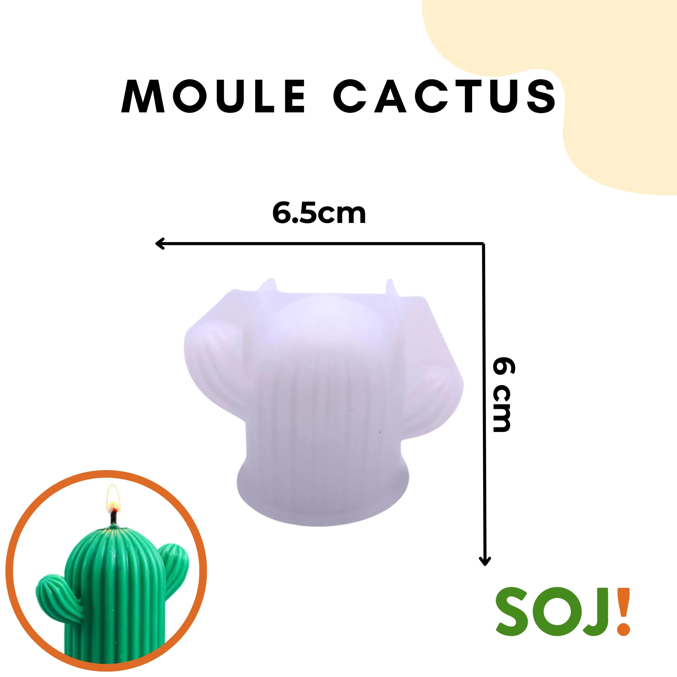 Moule bougie en forme de cactus
