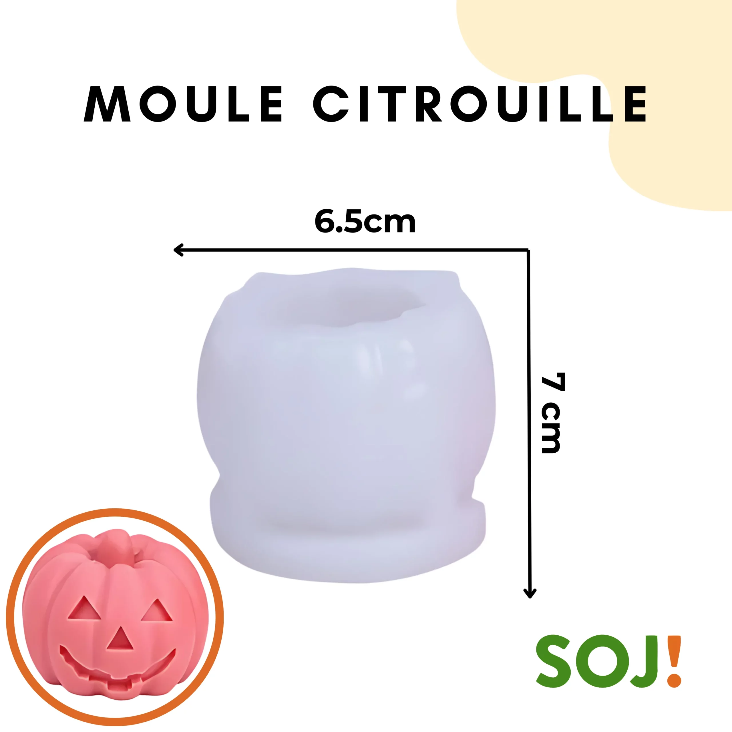 Moule bougie citrouille effrayante