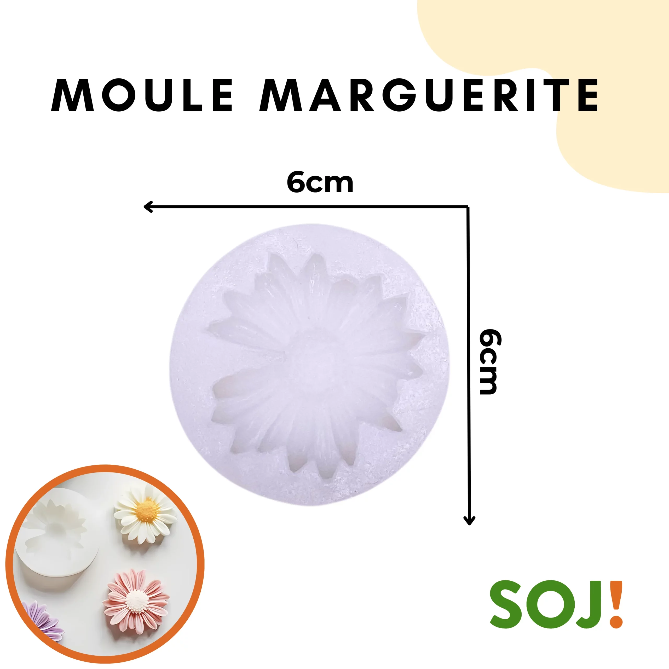 Moule bougie marguerite