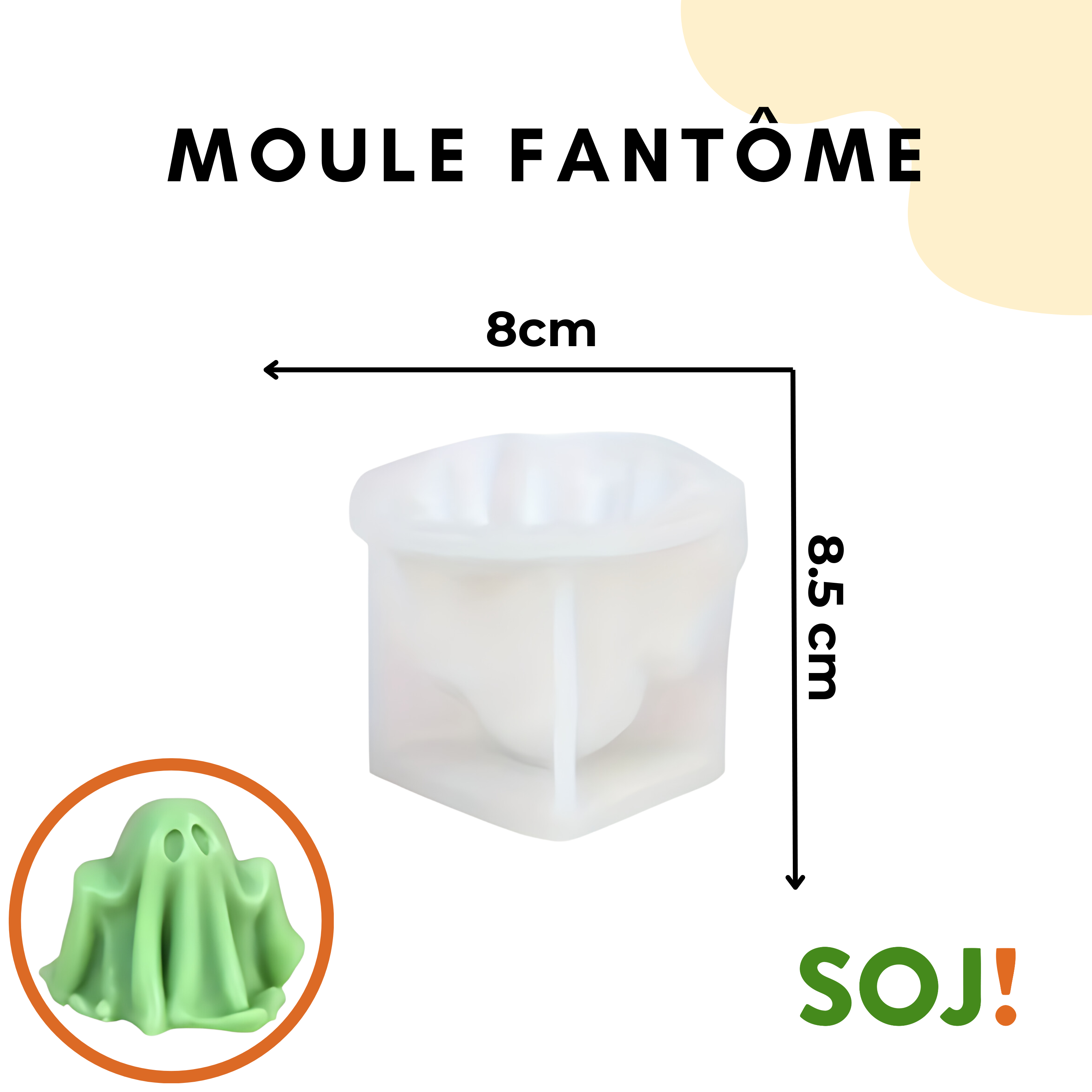 Moule bougie fantôme