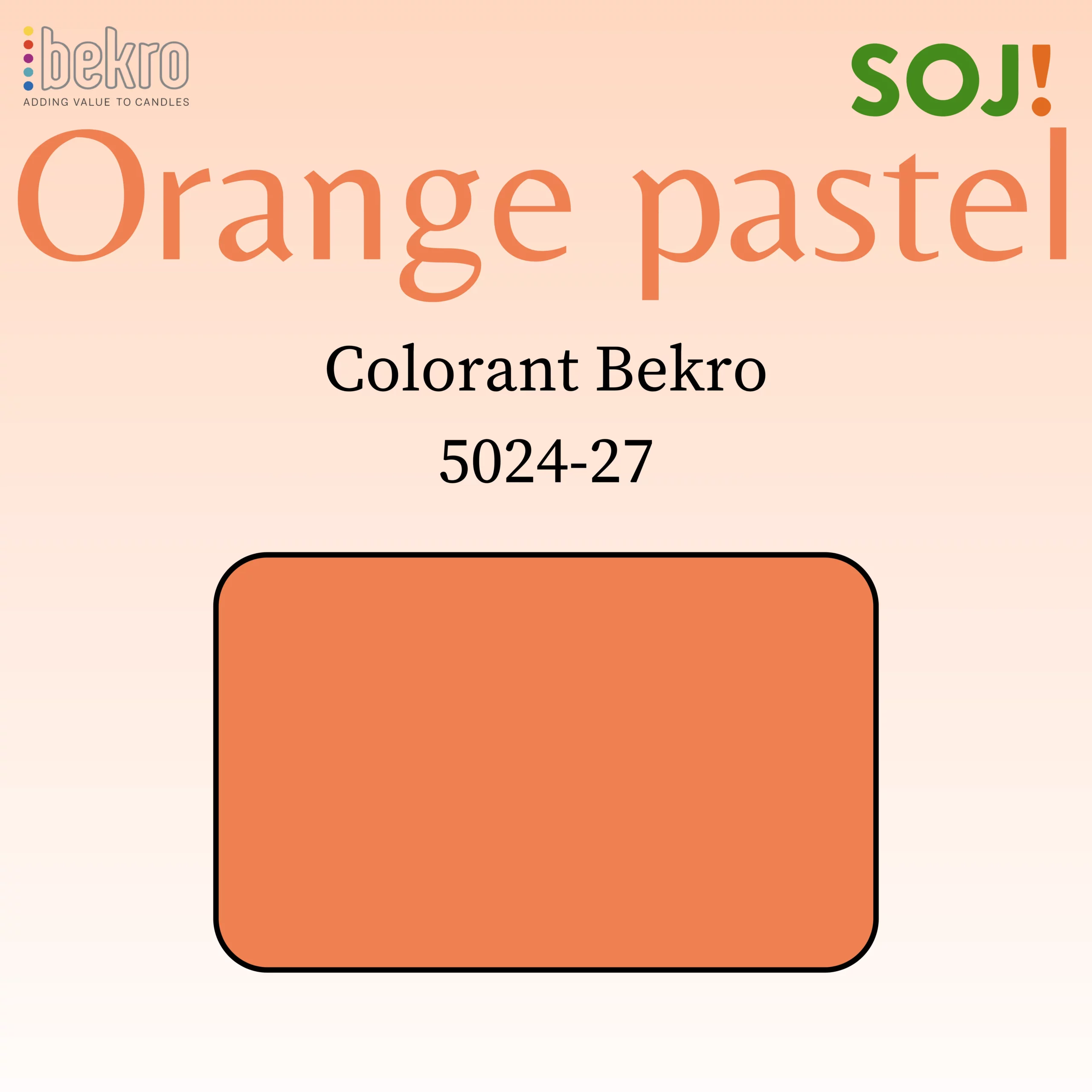 Colorant orange pastel pour bougies – BEKRO