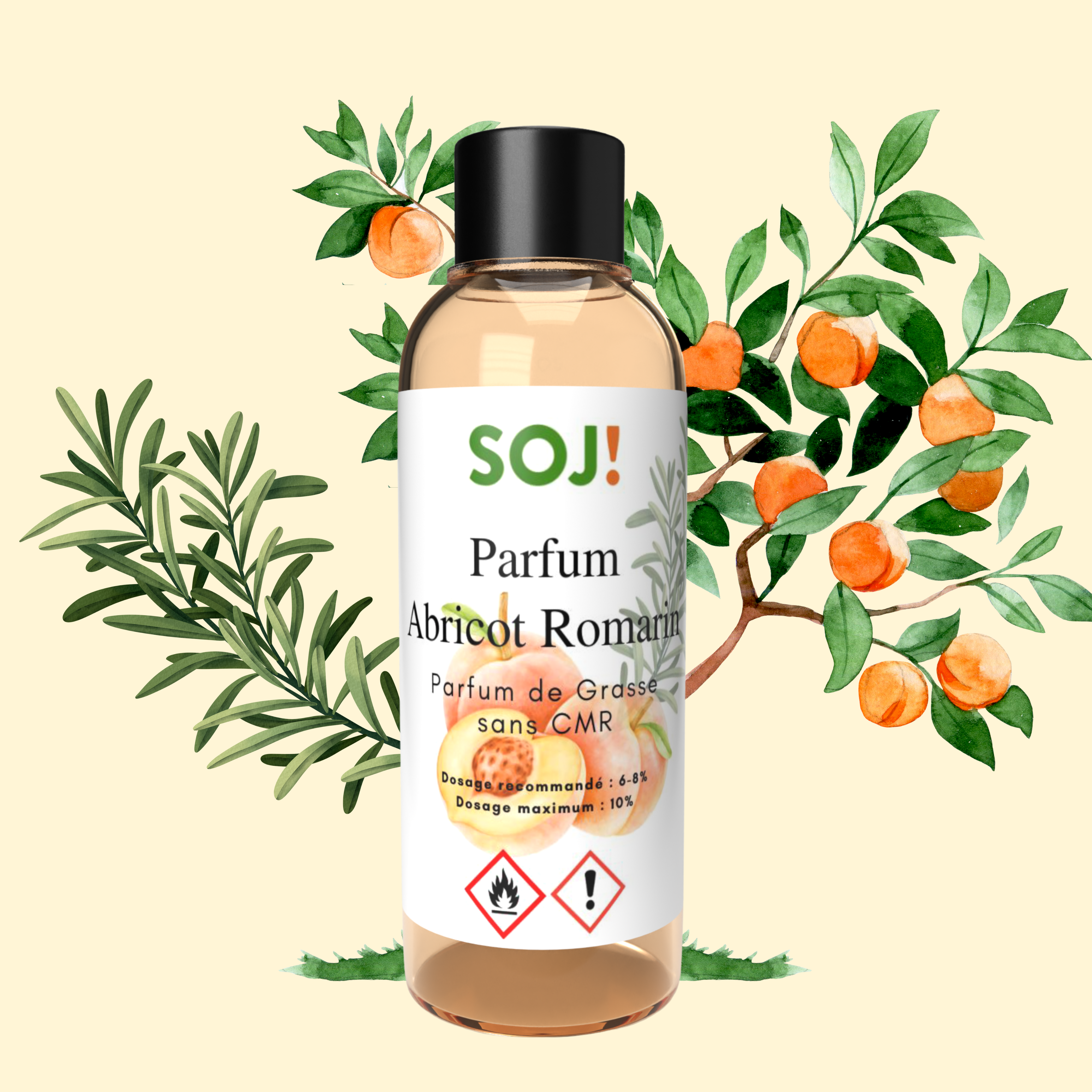 Parfum pour bougies – Abricot Romarin