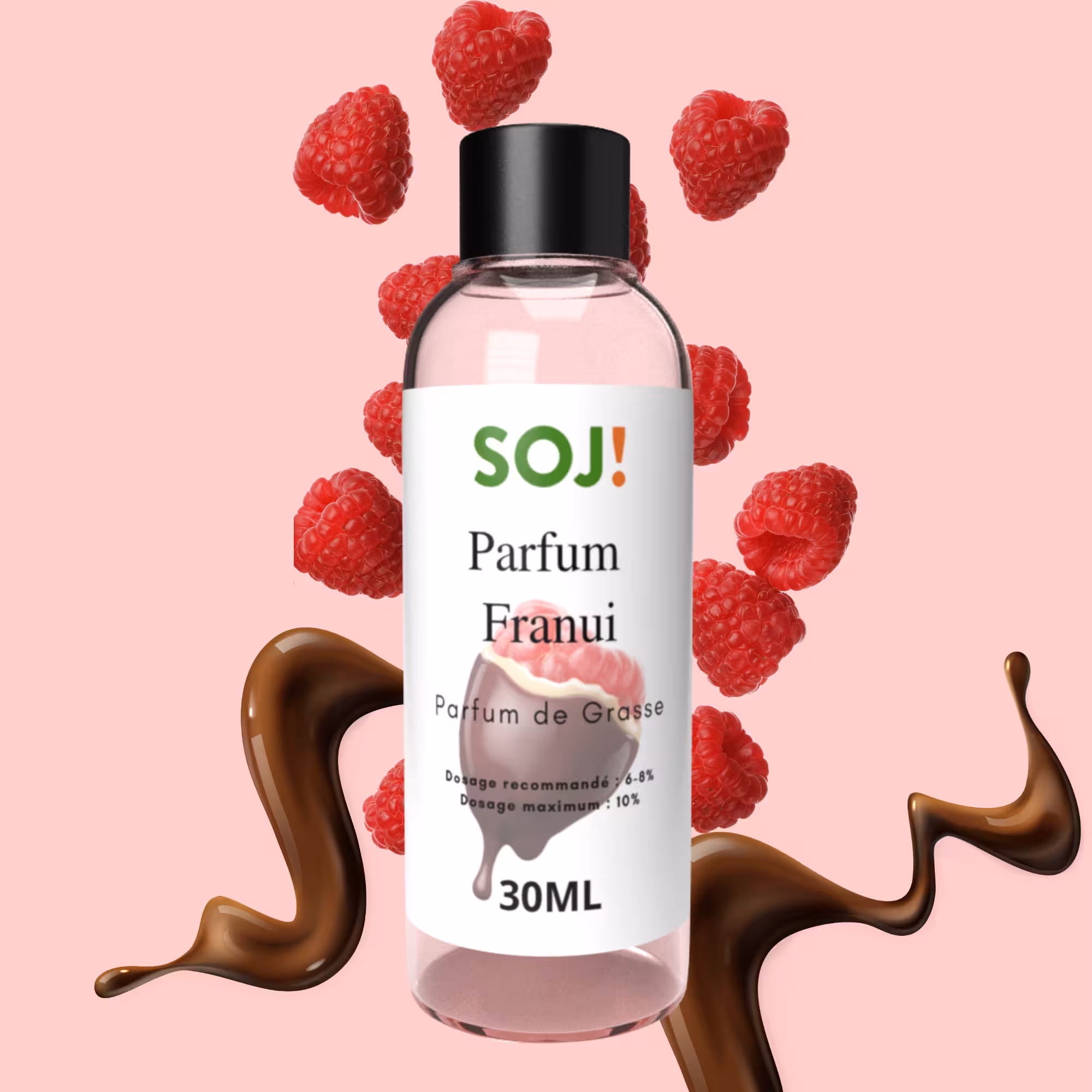 Parfum pour bougies – Framboise chocolat