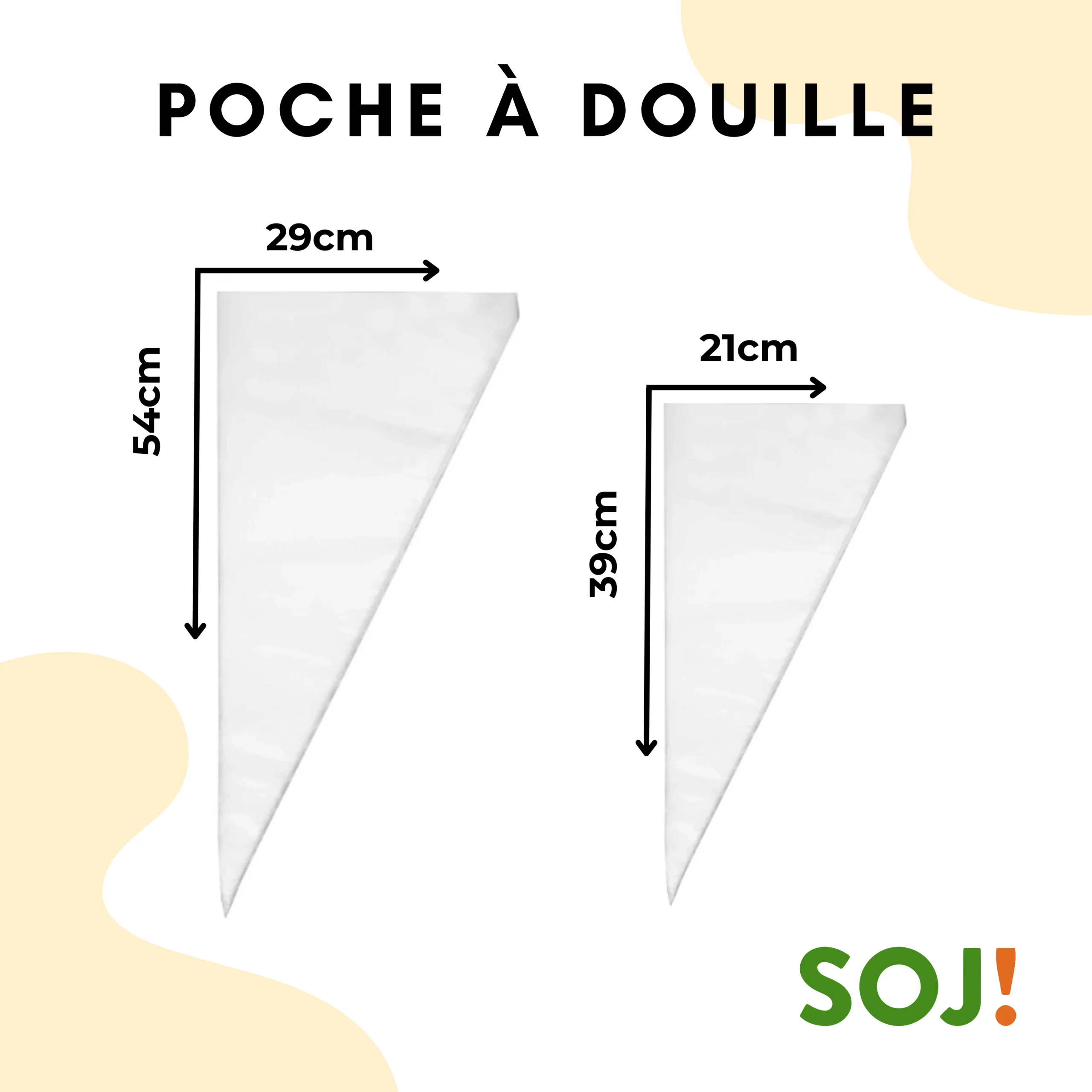 Poches à douille bougies – Lot de 100