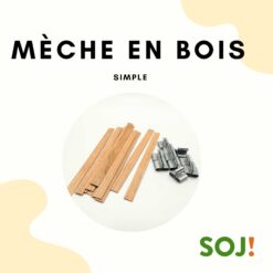 Mèche en bois pour bougies - simple épaisseur