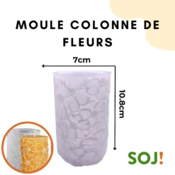 Moule bougie colonne de fleurs